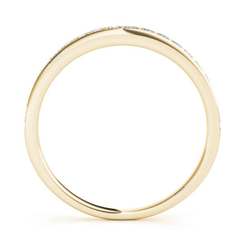 Yellow gold Pavé Round Diamond Eternity Band with Channel Setting