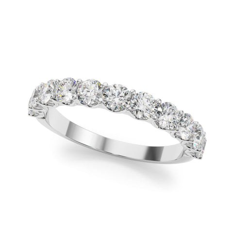 White gold Round Diamond Shared Prong Eternity Band
