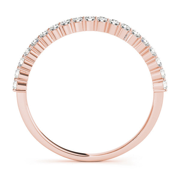 Rose gold Round Diamond Prong Set Eternity Band