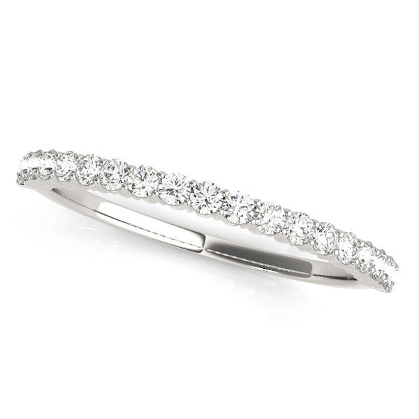 Platinum Round Diamond Prong Set Eternity Band