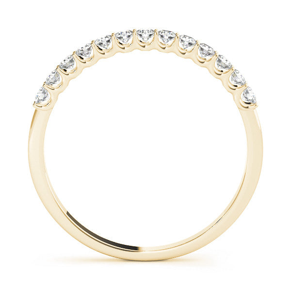 Yellow gold Round Diamond Pavé Half-Eternity Band