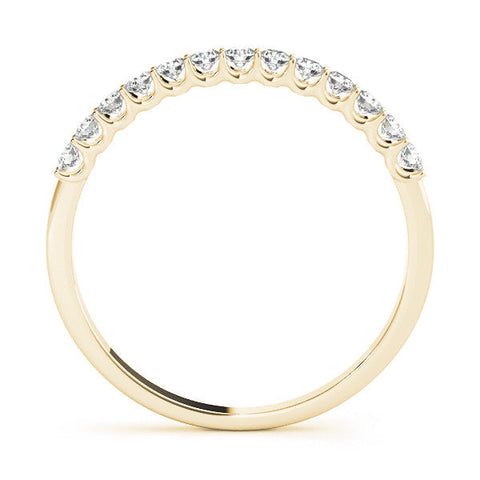 Yellow gold Round Diamond Pavé Half-Eternity Band