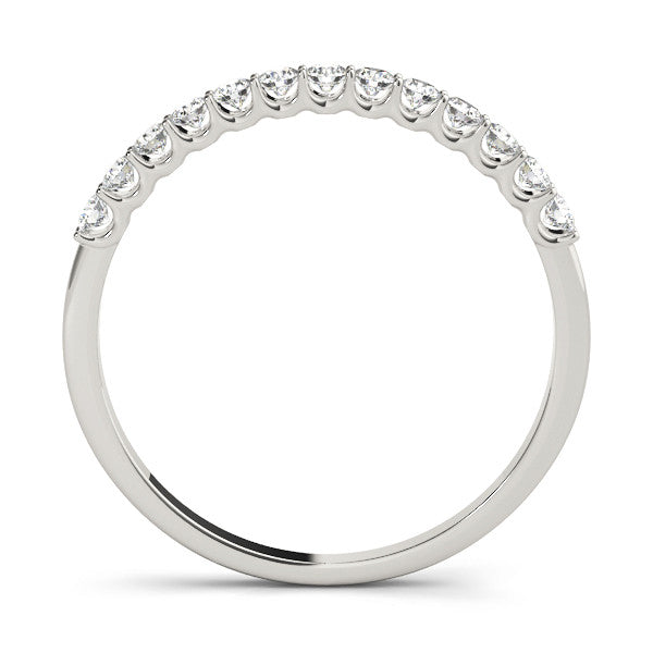 White gold Round Diamond Pavé Half-Eternity Band