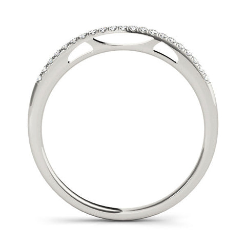 Platinum Round Diamond Pavé Set Eternity Band