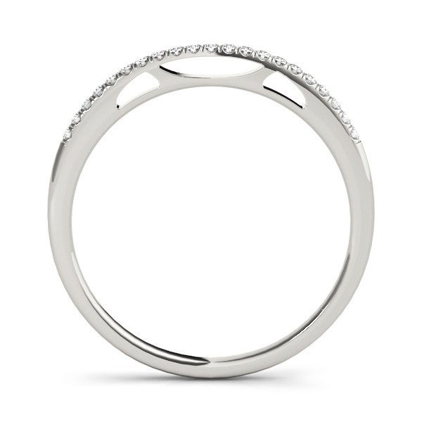 White gold Round Diamond Pavé Set Eternity Band
