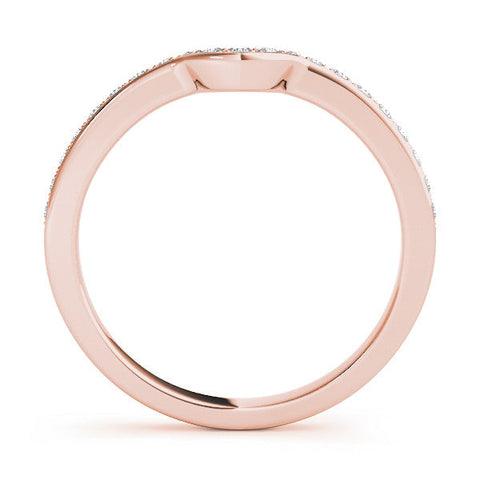 Rose gold Pavé Round Diamond Contour Band with Channel Setting