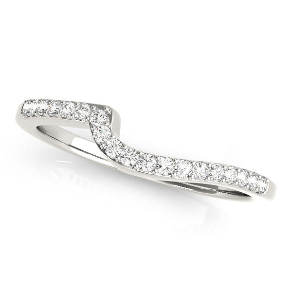 White gold Pavé Round Diamond Twist Band with Channel Setting