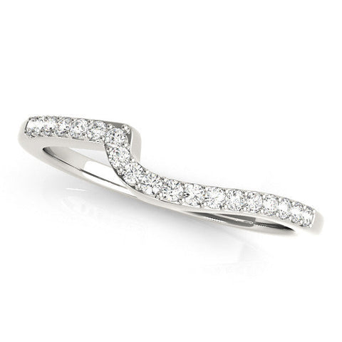 White gold Pavé Round Diamond Twist Band with Channel Setting
