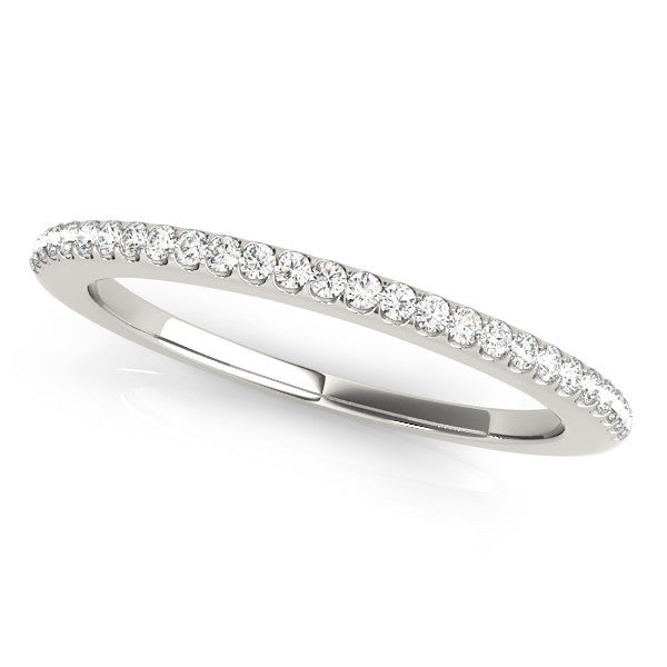 Platinum Round Diamond Pavé Eternity Band with Micro Prong Setting