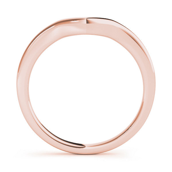 Rose gold Curved Plain Band