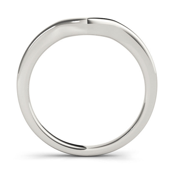 Silver Curved Plain Band