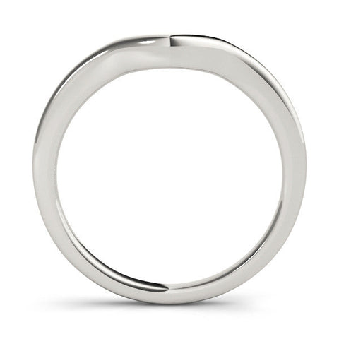 White gold Curved Plain Band