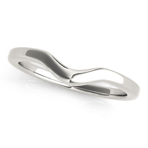 Platinum Curved Plain Band