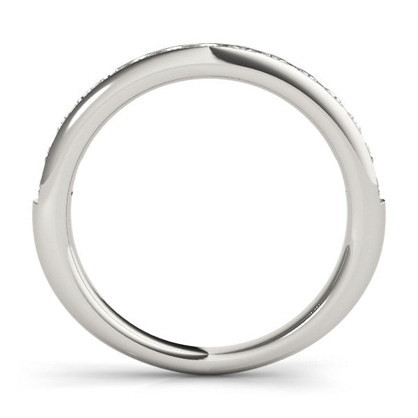 Platinum Round Cut Diamond Channel Set Eternity Band