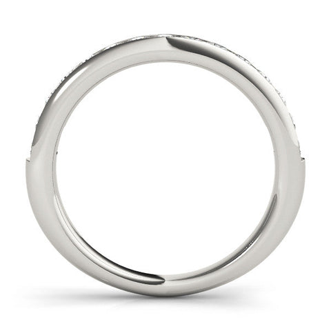 Platinum Round Cut Diamond Channel Set Eternity Band