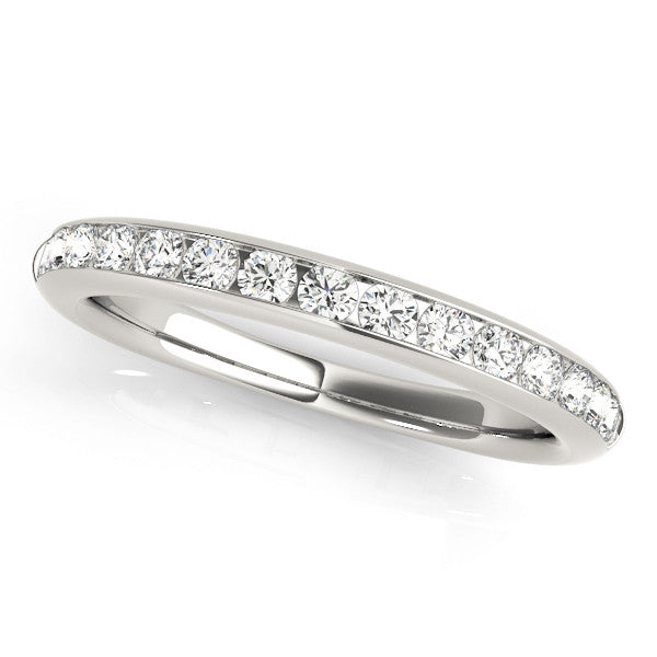 White gold Round Cut Diamond Channel Set Eternity Band