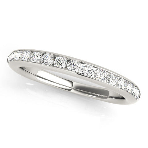 White gold Round Cut Diamond Channel Set Eternity Band
