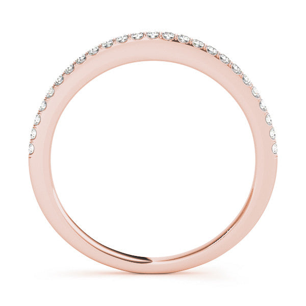 Rose gold Round Diamond Pavé Eternity Band with Micro-Prong Setting