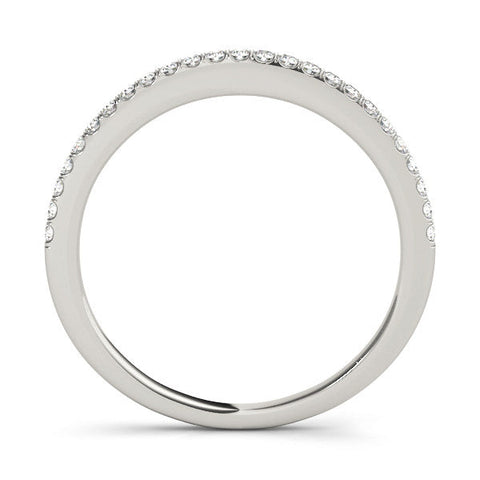 White gold Round Diamond Pavé Eternity Band with Micro-Prong Setting