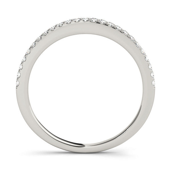 Platinum Round Diamond Pavé Eternity Band with Micro-Prong Setting