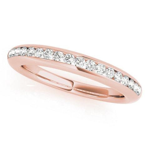 Rose gold Round Diamond Channel Set Comfort Fit Band