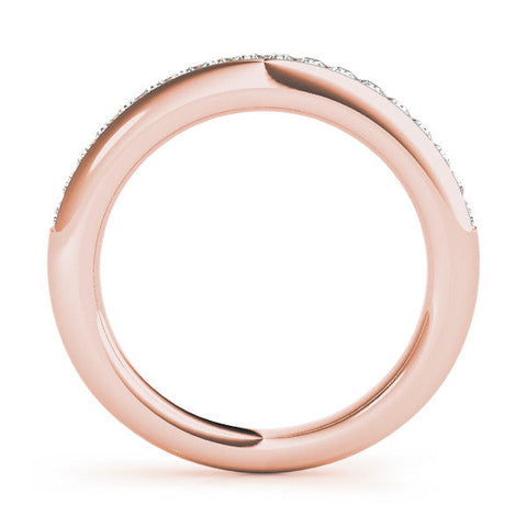 Rose gold Round Diamond Channel Set Comfort Fit Band