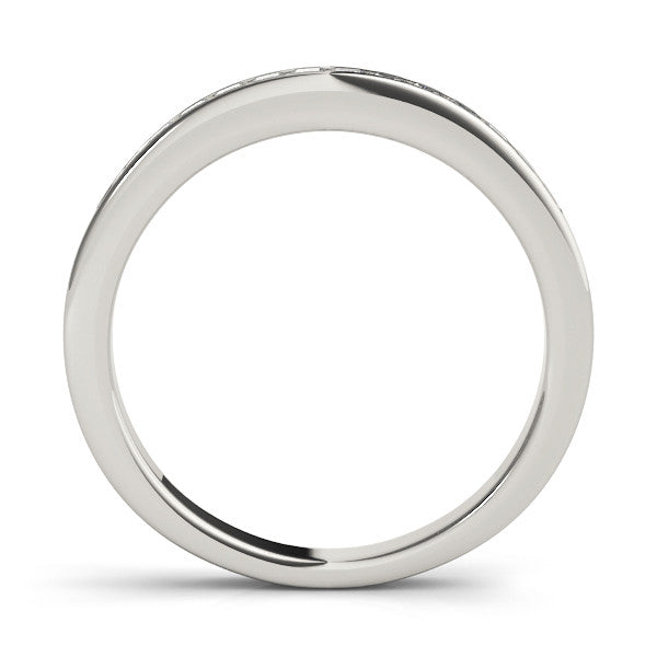 Platinum Channel Set Princess Cut Diamond Eternity Band