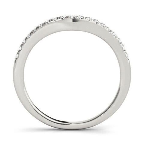 White gold Diamond Pavé Curved Wedding Band