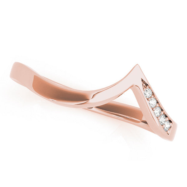 Rose gold Chevron Diamond Pavé Twist Band