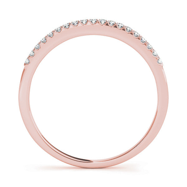 Rose gold Round Diamond Pavé Eternity Band