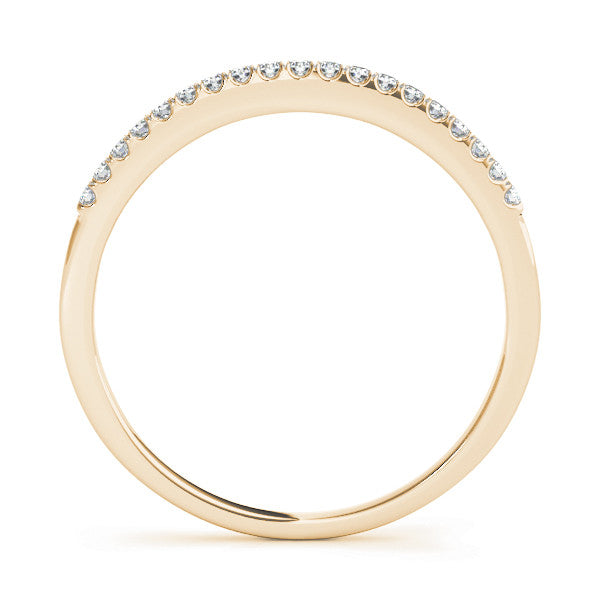 Yellow gold Round Diamond Pavé Eternity Band