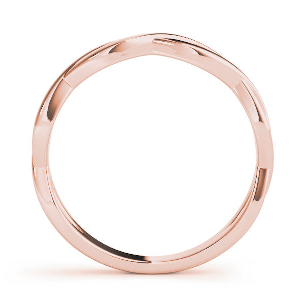 Rose gold Twisted Infinity Band with No Stone
