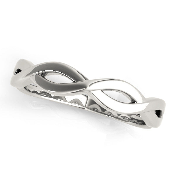White gold Twisted Infinity Band with No Stone