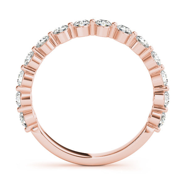 Rose gold Round Diamond Eternity Band with Shared Prong Setting