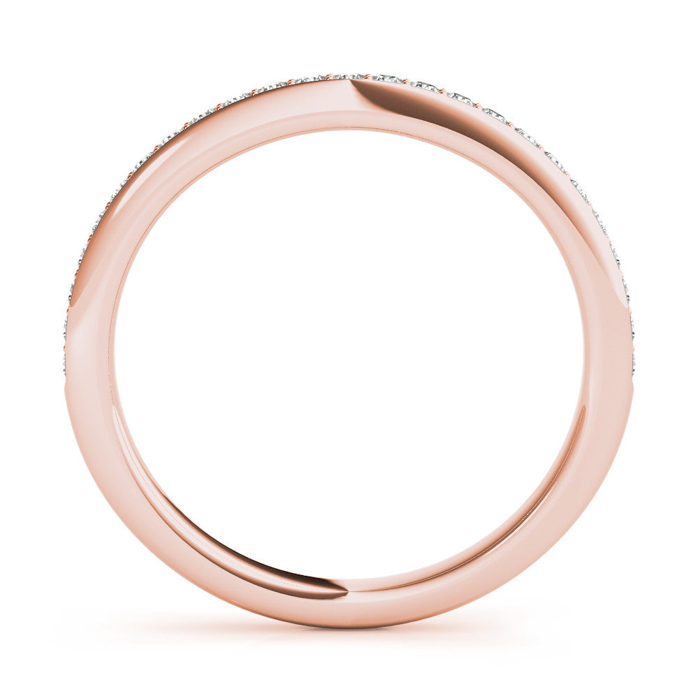 Rose gold Pavé Round Diamond Eternity Band