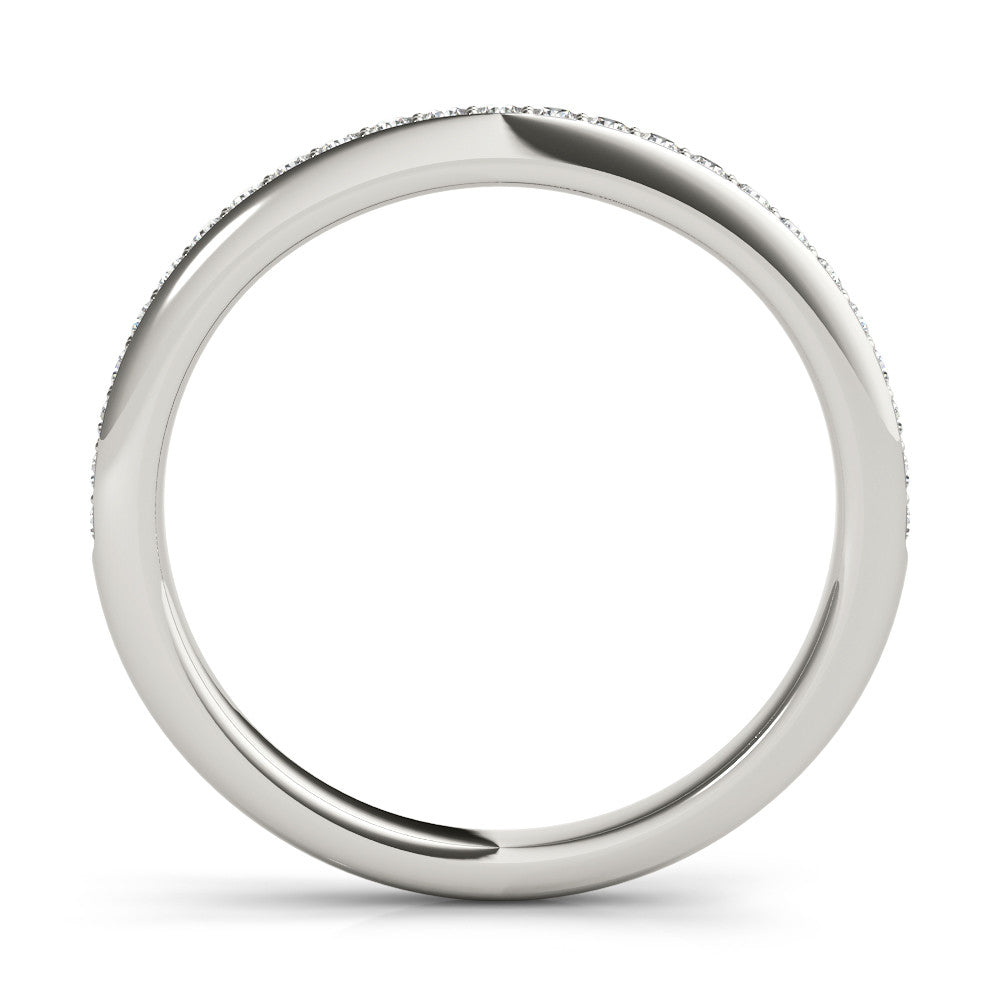 Platinum Pavé Round Diamond Eternity Band