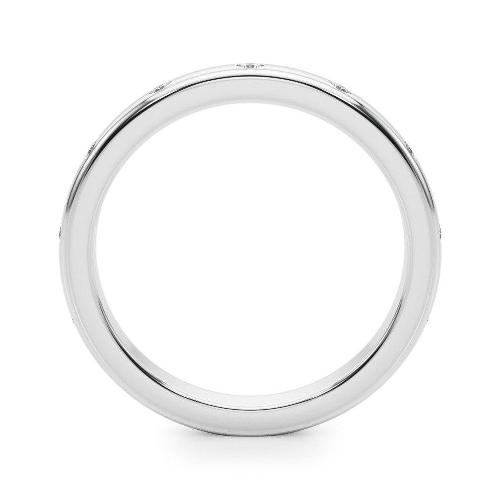 White gold Round Bezel-Set Diamond Eternity Band