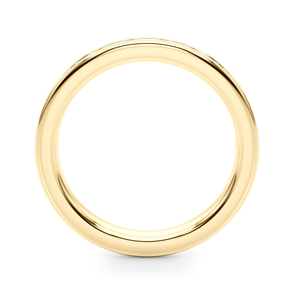 Yellow gold Channel-Set Baguette Diamond Eternity Band