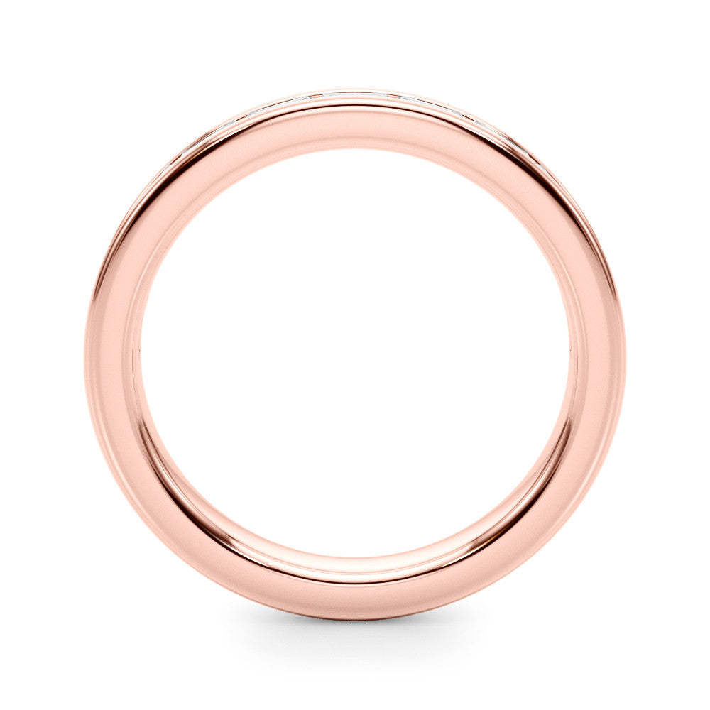 Rose gold Channel-Set Baguette Diamond Eternity Band