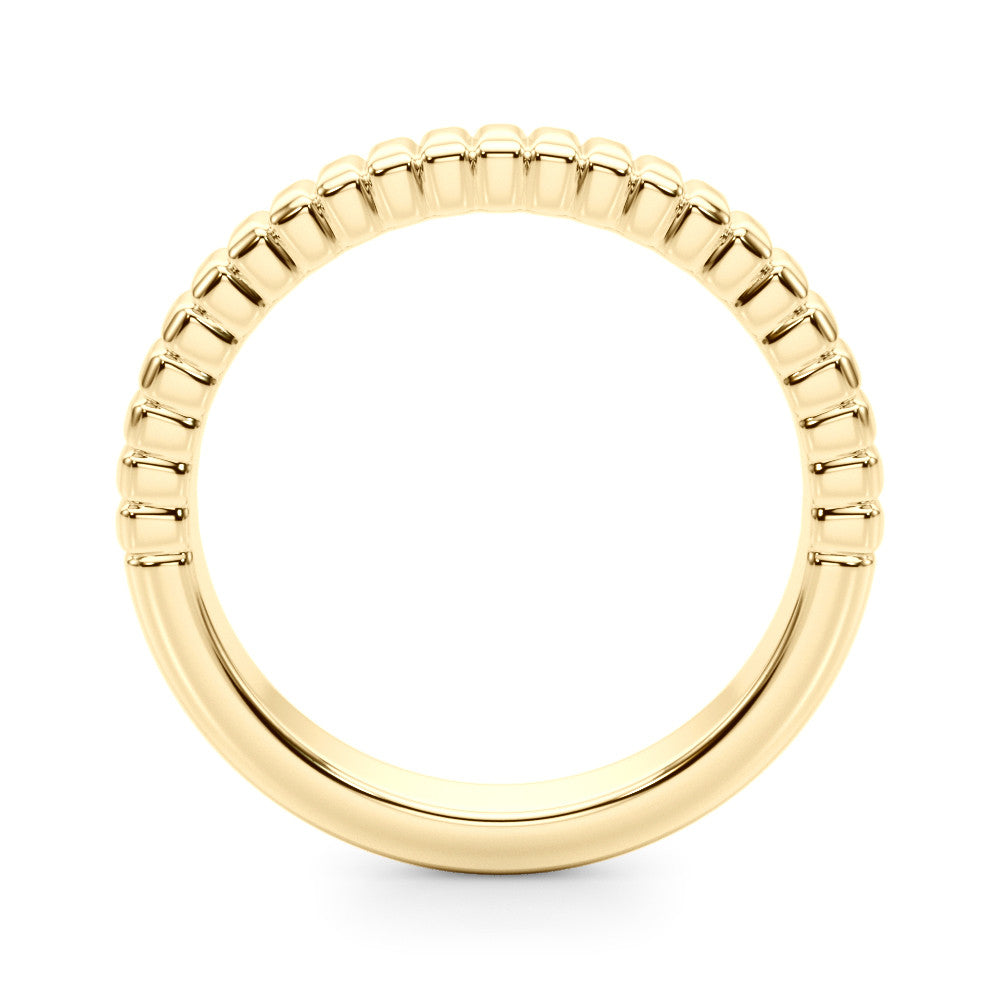 Yellow gold White Gold Ribbed Eternity Band