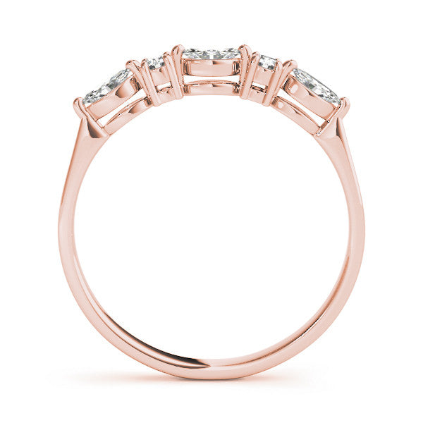 Rose gold Prong Set Round Diamond Half-Eternity Band
