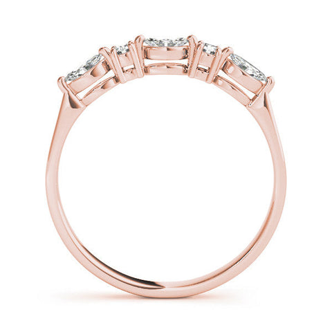 Rose gold Prong Set Round Diamond Half-Eternity Band