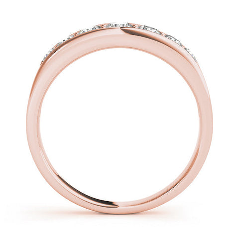 Rose gold Channel-Set Round Diamond Comfort Fit Band