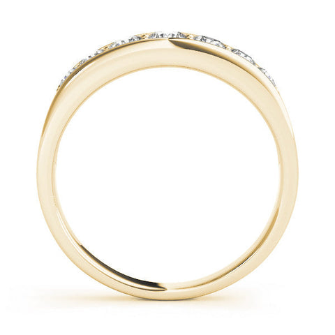 Yellow gold Channel-Set Round Diamond Comfort Fit Band