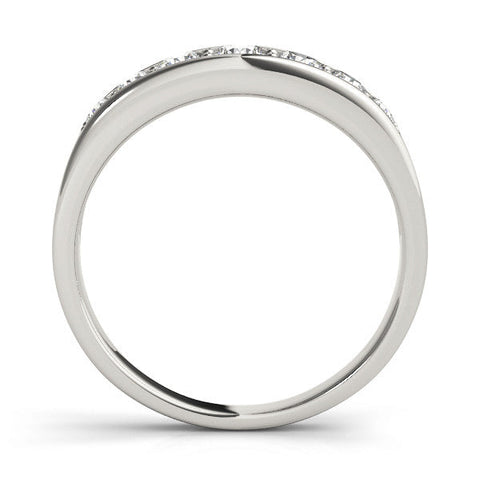 White gold Channel-Set Round Diamond Comfort Fit Band
