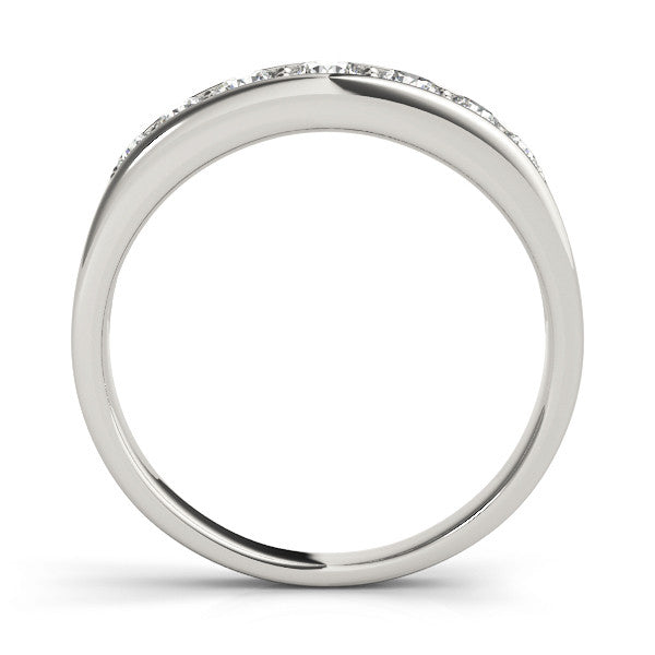 Platinum Channel-Set Round Diamond Comfort Fit Band