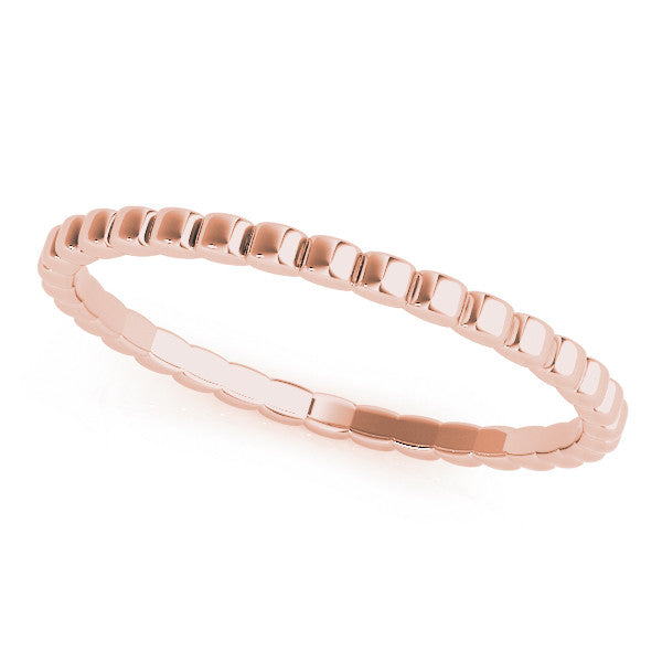 Rose gold Bezel Set Round Stone Eternity Band