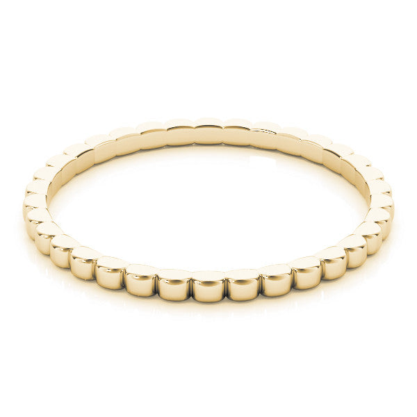 Yellow gold Bezel Set Round Stone Eternity Band
