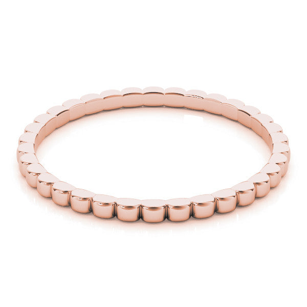 Rose gold Bezel Set Round Stone Eternity Band