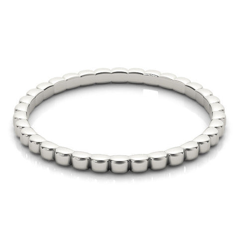 Platinum Bezel Set Round Stone Eternity Band